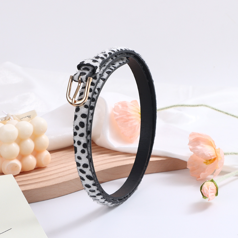 Cow Spot Belt for women (black and white)