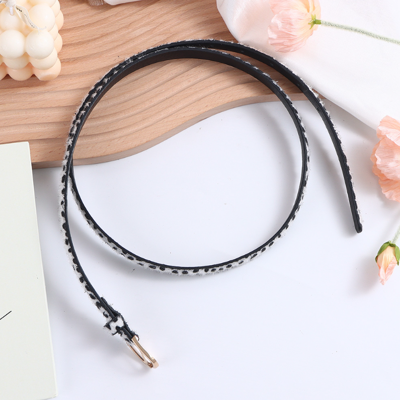 Cow Spot Belt for women (black and white)