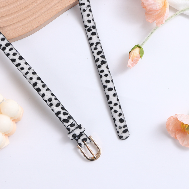 Cow Spot Belt for women (black and white)