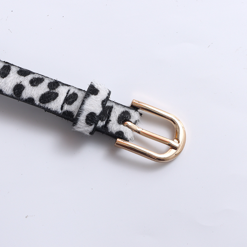 Cow Spot Belt for women (black and white)