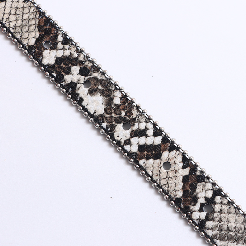 Serpentine Spotted Belt for Women (Black)