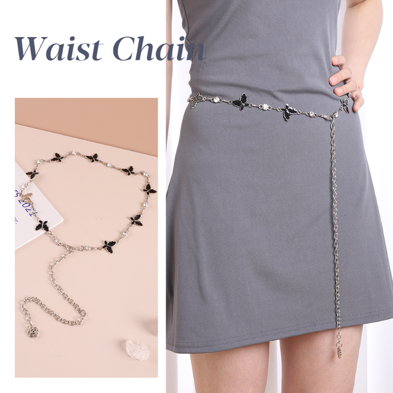Butterfly Waist Chain (Silver)