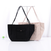 Solid Color Large Capacity Shopping Canvas Bag