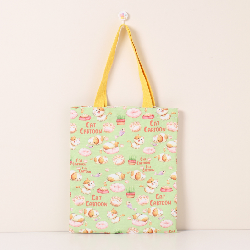 Cartoon cat canvas bag