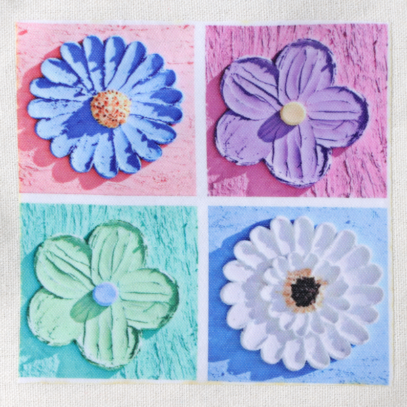 Simple Canvas Bag (Oil Painting Flowers)