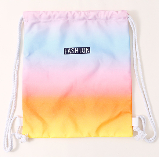 Colorful Gradient Drawstring Canvas Bag (Color)