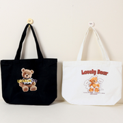 Lucky Bear Large Canvas Bag