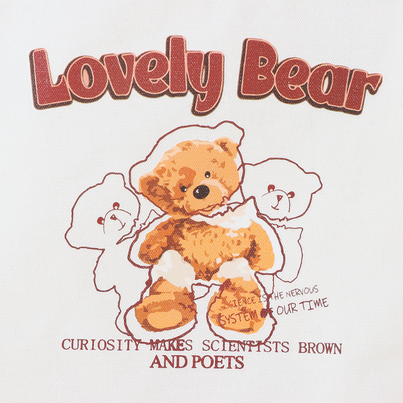Lucky Bear Large Canvas Bag