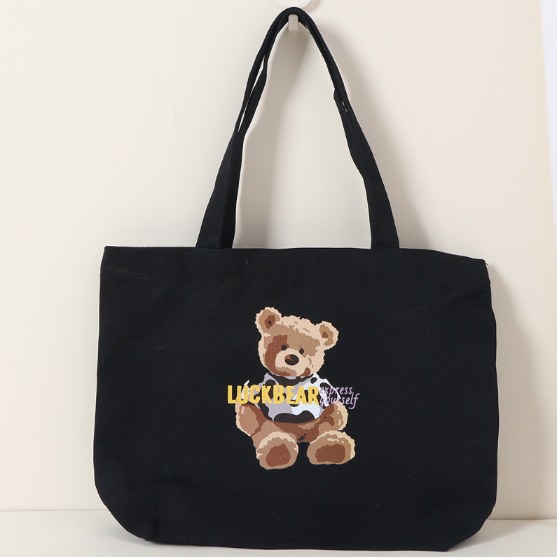 Lucky Bear Large Canvas Bag