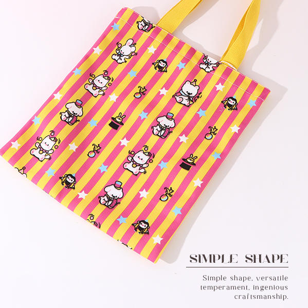 Circus Striped Printed Canvas Bag