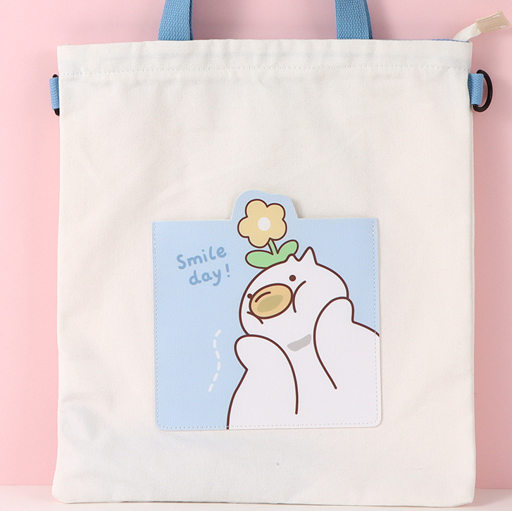 Naughty Duckling Dual-Purpose Canvas Bag