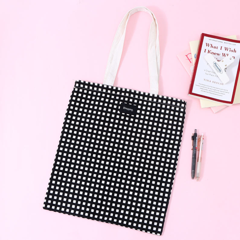 Simple Checkerboard Canvas Bag