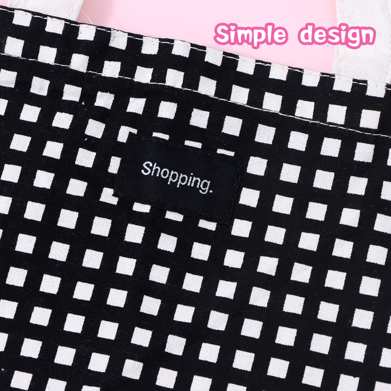 Simple Checkerboard Canvas Bag