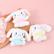 Plush Dress Puppy Stuffed Doll Keychain