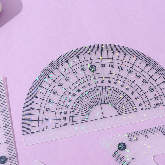Laser PP 4 Pieces Ruler Set