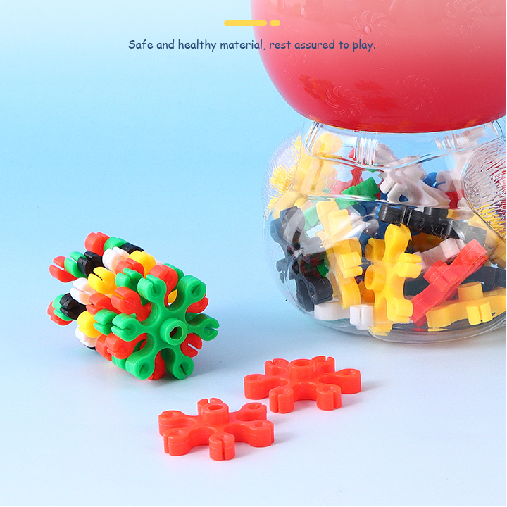 Building Blocks with Cute Red Cow Shaped Container