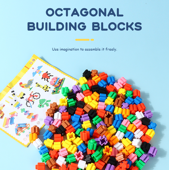 Octagonal Building Blocks - PVC Bagged