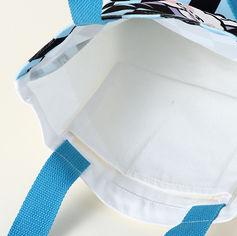 Funny Checkerboard Animal Canvas Bag (Blue)