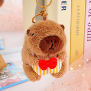 Cute Server Capybara Stuffed Doll Keychain