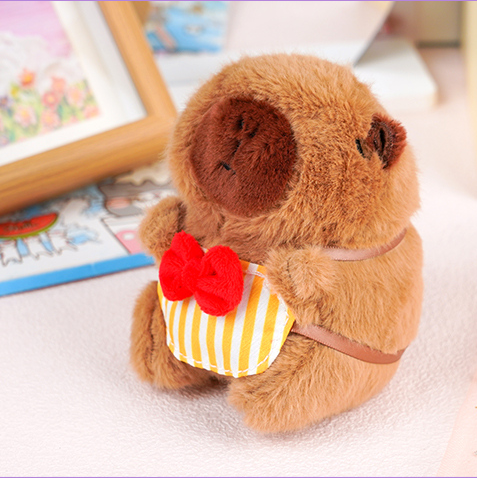 Cute Server Capybara Stuffed Doll Keychain