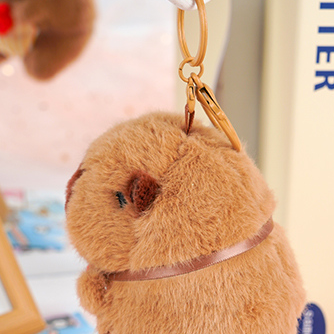 Cute Server Capybara Stuffed Doll Keychain