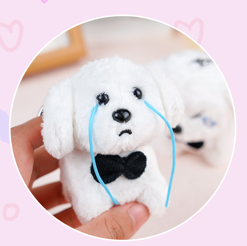 Barking Family Tears Puppy Stuffed Doll Keychain