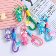 Electroplated Gradient Color Bear Keychain