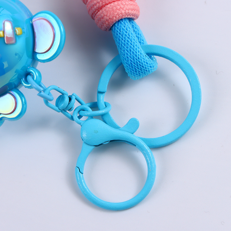 Electroplated Gradient Color Bear Keychain