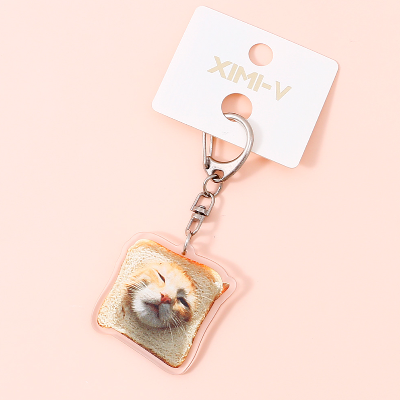 3D Kitten Acrylic Keychain