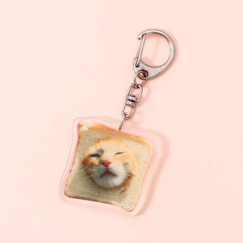 3D Kitten Acrylic Keychain