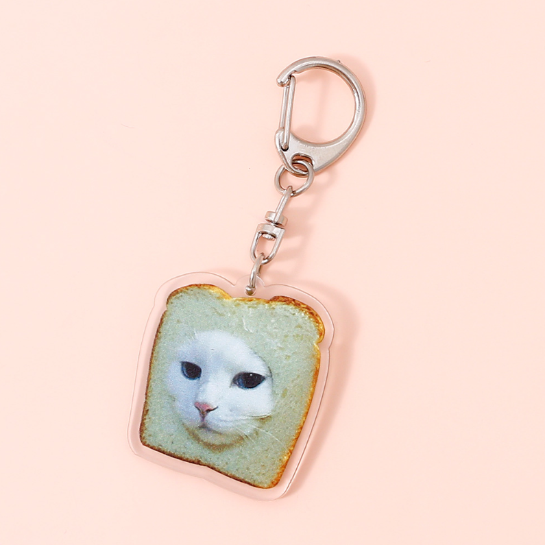 3D Kitten Acrylic Keychain