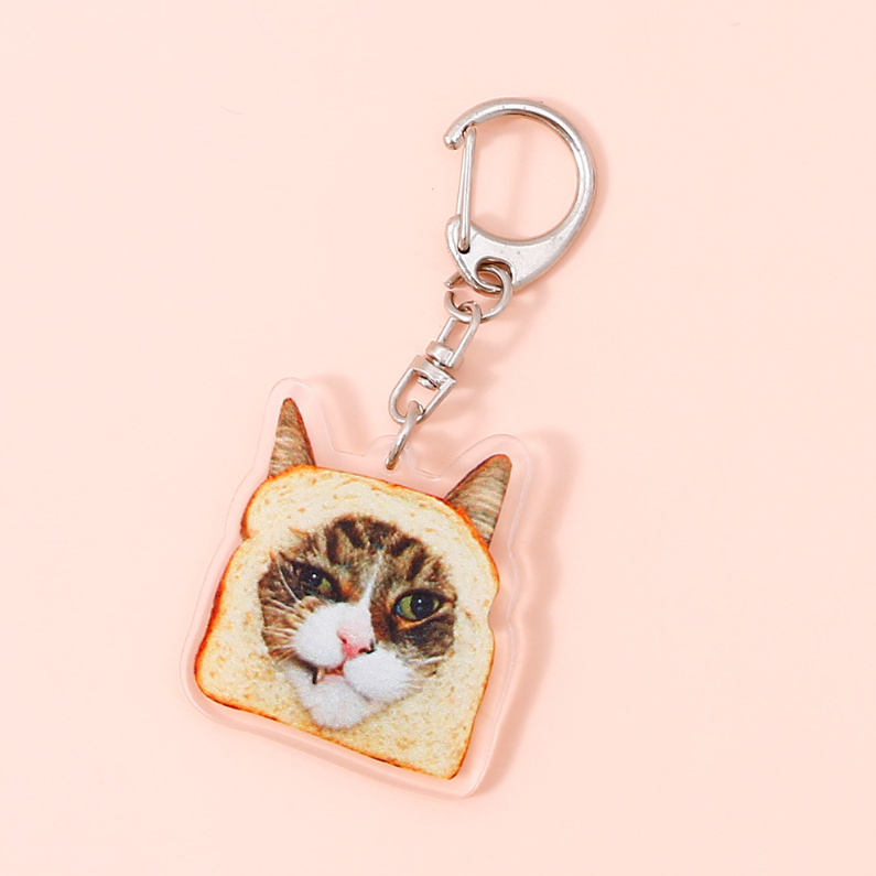 3D Kitten Acrylic Keychain