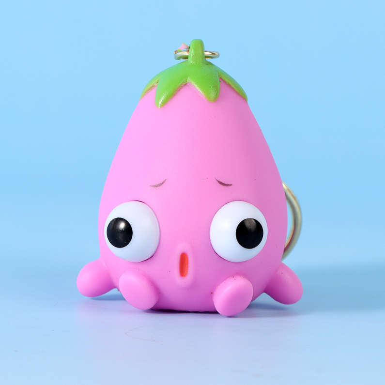 Ugly Cute Vegetables Slow Rising Squishy Keychain