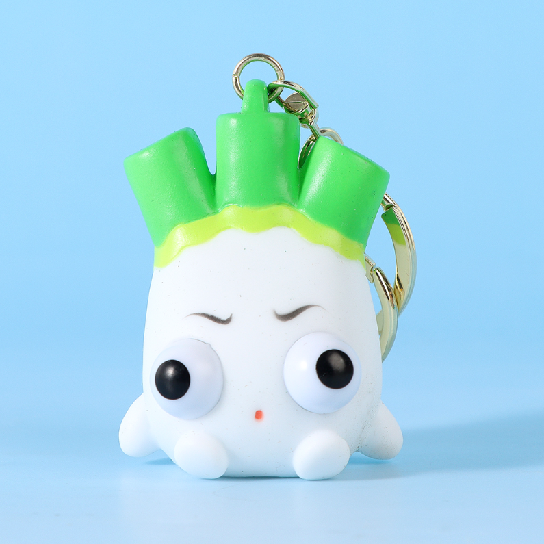 Ugly Cute Vegetables Slow Rising Squishy Keychain