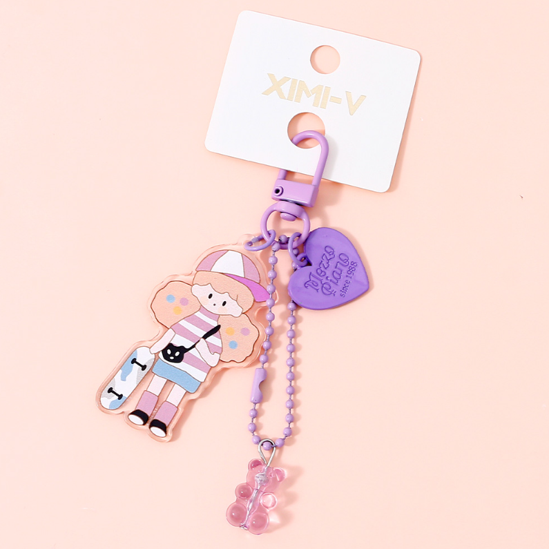Little Girl Acrylic Keychain