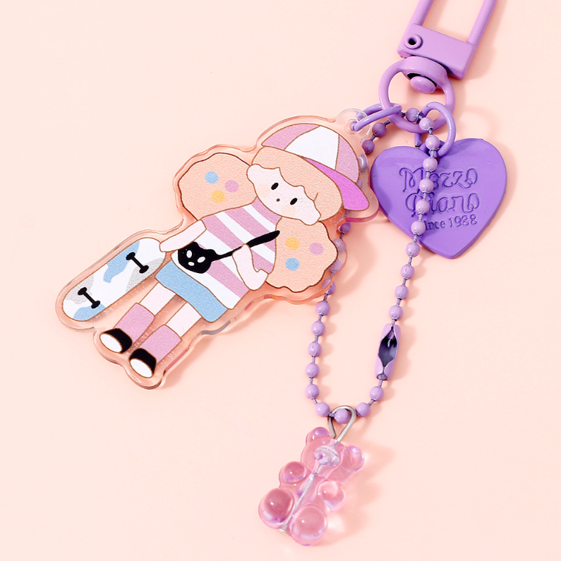 Little Girl Acrylic Keychain
