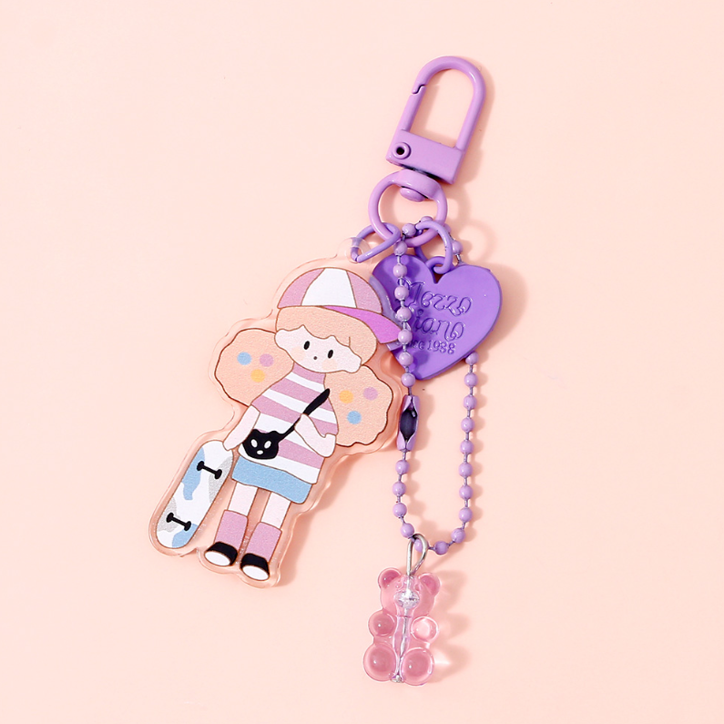 Little Girl Acrylic Keychain