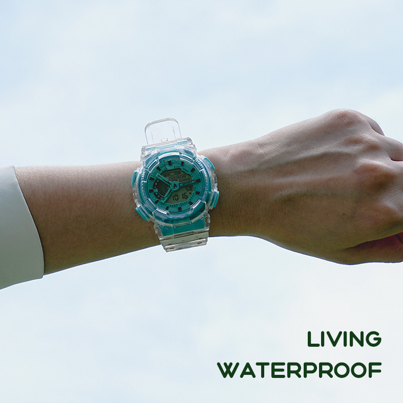 Transparent Letter Sports Watch (Blue)