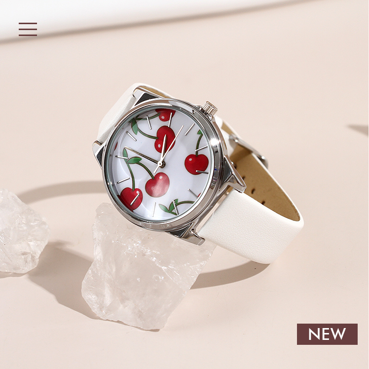 Cherry dial fashion watch