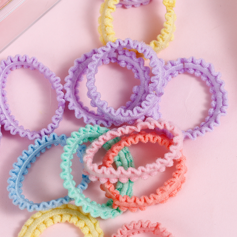 Boxed seamless colored children's rubber bands