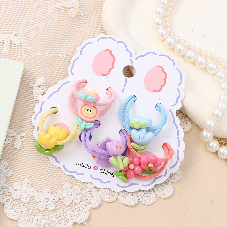 Flower children's rubber band 10 pieces