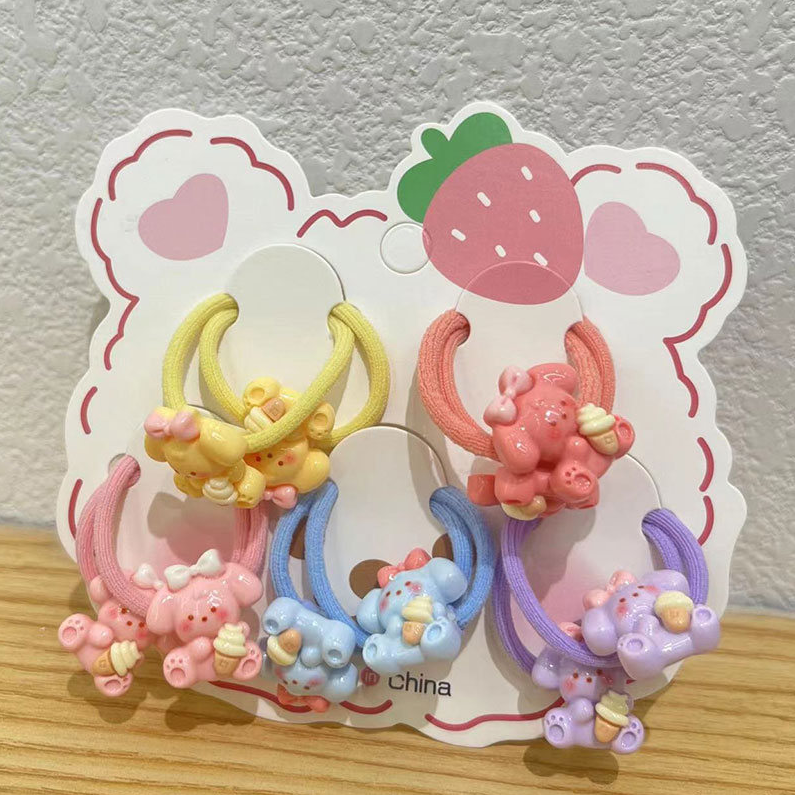Ice cream bunny kids rubber band set