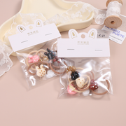 Bagged Heart Polka Dot Colored Hair Ties