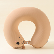 Silly Bear Memory Cotton U-shaped Pillow (Khaki)
