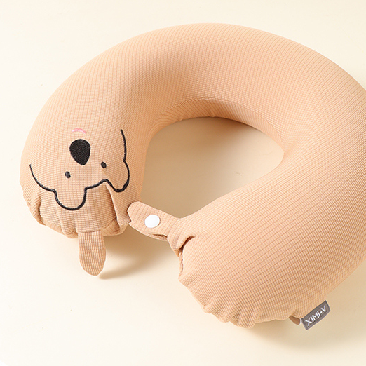 Silly Bear Memory Cotton U-shaped Pillow (Khaki)