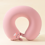 Happy Bunny Memory Cotton U-shaped Pillow (pink)