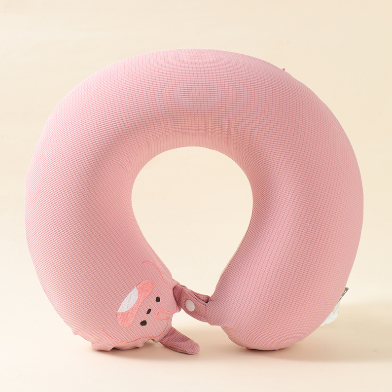Happy Bunny Memory Cotton U-shaped Pillow (pink)