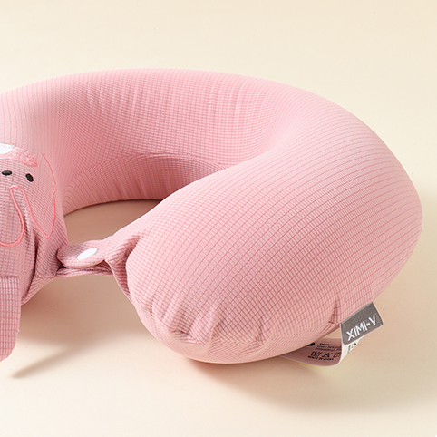 Happy Bunny Memory Cotton U-shaped Pillow (pink)