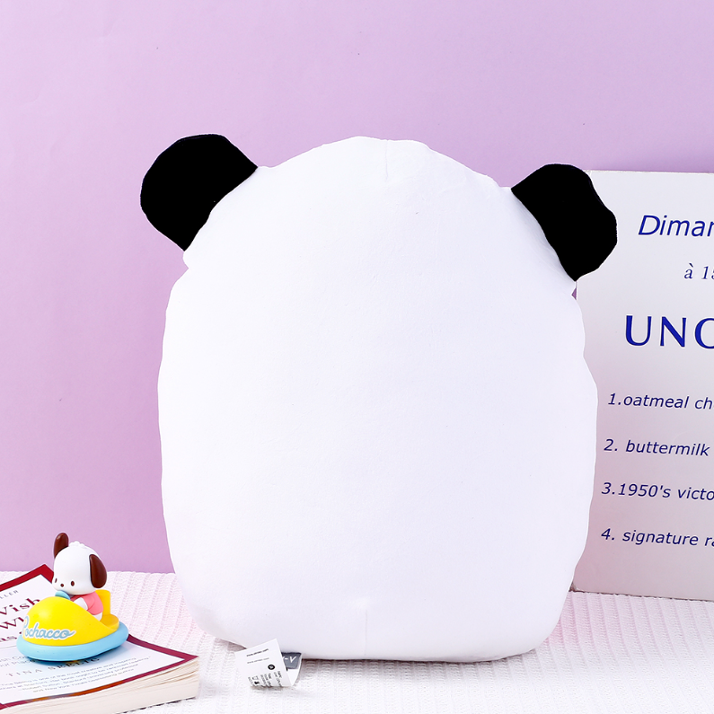 Striped Panda Throw Pillow (Pink)