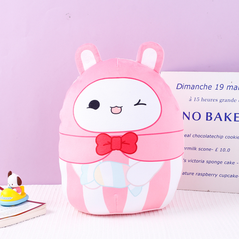 Delicious candy rabbit throw pillows